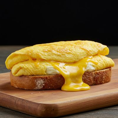 Double Egg Cheese Bread Omelette